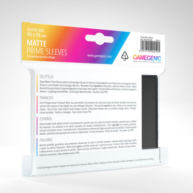 Matte Prime Card Sleeves: Black