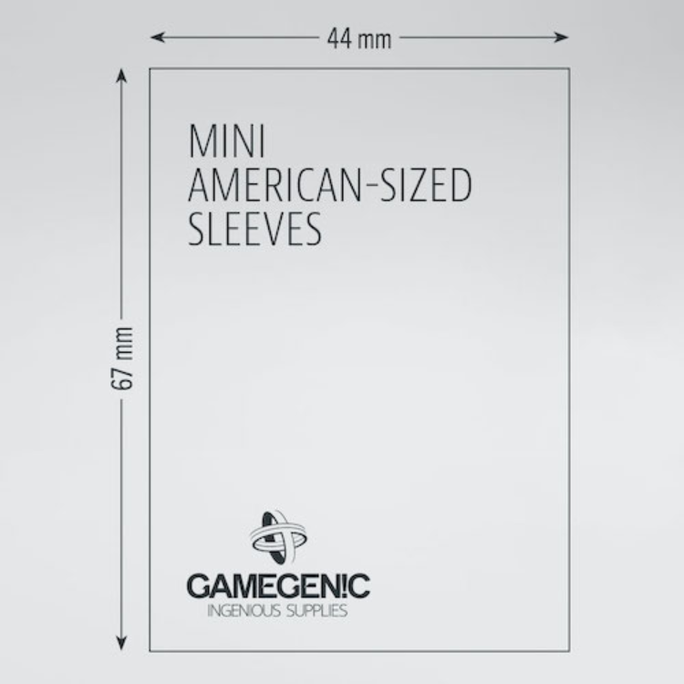 Prime Mini American-Sized Sleeves 44 x 67 mm