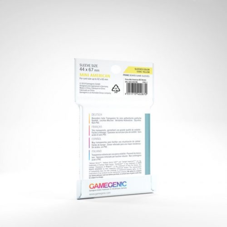 Prime Mini American-Sized Sleeves 44 x 67 mm