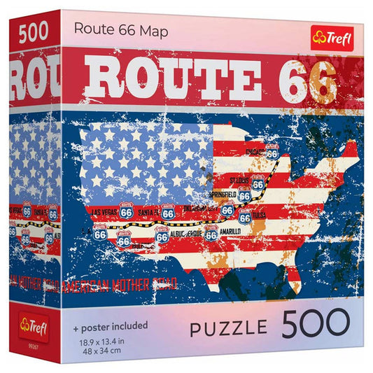Route 66 Map 500 Piece (Trefl Red)