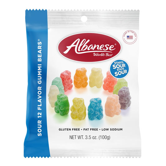 Sour 12 Flavor Gummi Bears®, 3.5oz Peg Bag