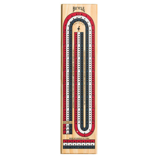 Bicycle: 3 Track Color coded Cribbage Board