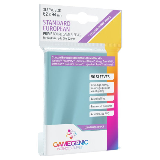 Prime Standard European-Sized Sleeves 62 x 94 mm