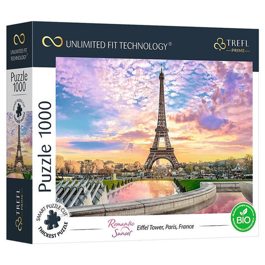 Puzzle: Romantic Sunset: Eiffel Tower, Paris, France 1000 Piece
