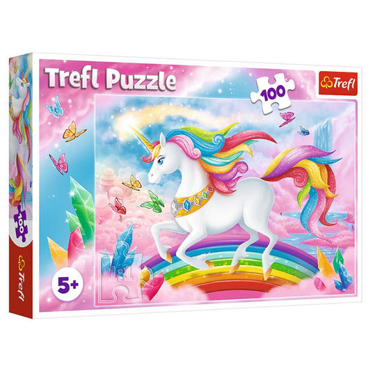 Puzzle: Into the Crystal World of Unicorns 100 Piece